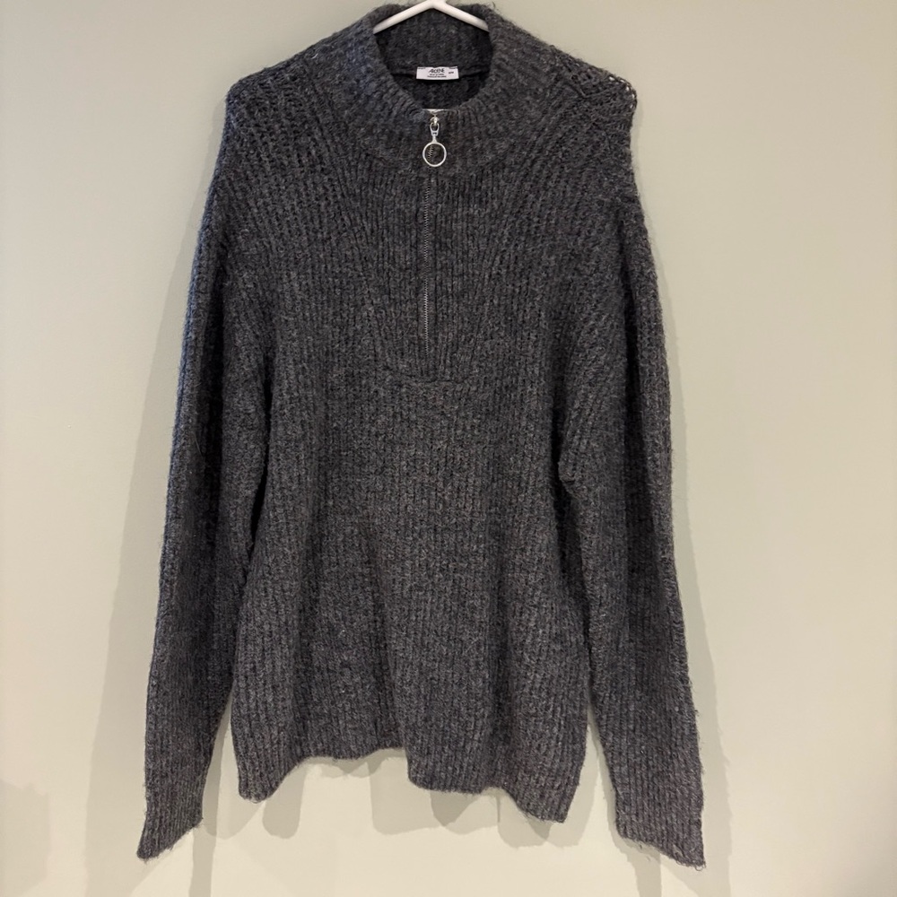 Ardene Charcoal Half Zip Sweater